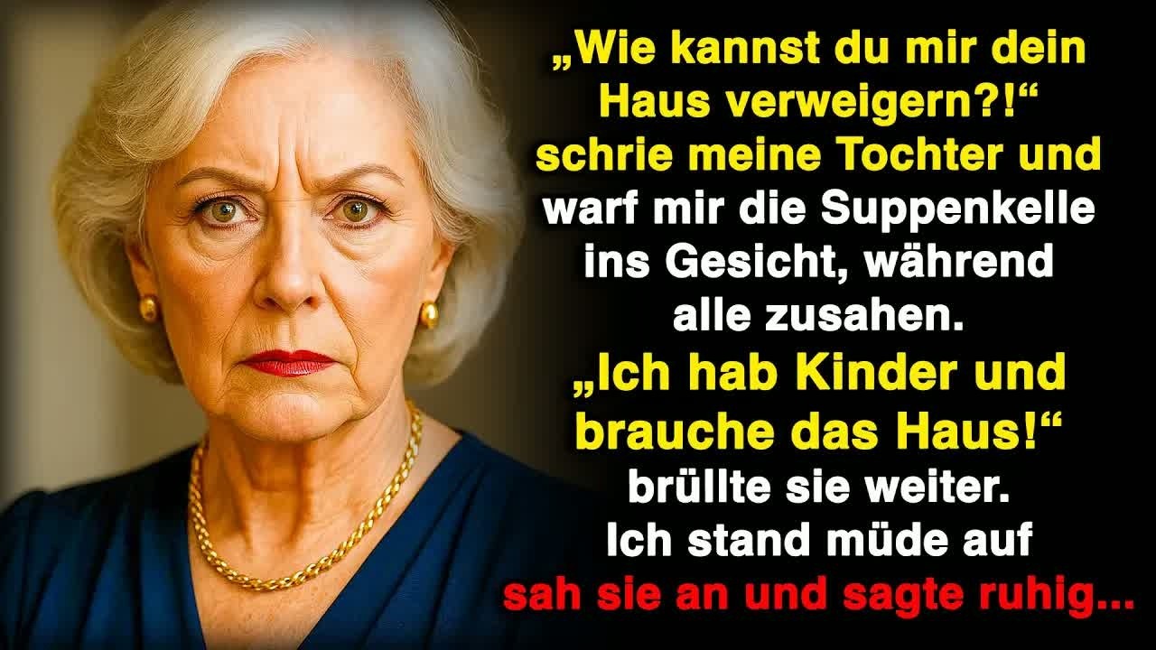 Ich bin 69 Jahre alt und meine eigene Tochter hat mich vor der ganzen Familie mit einem Schöpflöffel geschlagen, nur weil ich ihr mein Haus nicht geben wollte. „Du bist eine alte Egoistin“, schrie...