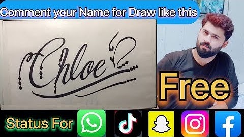 Chloe Name Signature Calligraphy Status Short Video  | #howtodraw #sketching  #chloe