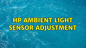 HP ambient light sensor adjustment