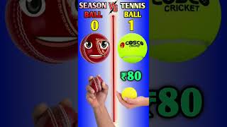 Season ball vs Tennis ball 💥 #viral #cricket screenshot 5