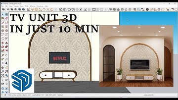 Easy 3D TV Unit Design in SketchUp | Step-by-Step Tutorial