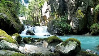 Soothing Stream and Gentle Falls | 2 Hours of restful sounds | 4K