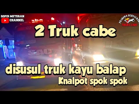 Saling kejar Truk  cabe  dan truk  kayu di  jalur  kediri YouTube