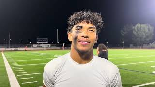 SPORTS: Golden Valley's Aaron McCormick speaks on 30-9 football win over Castaic.
