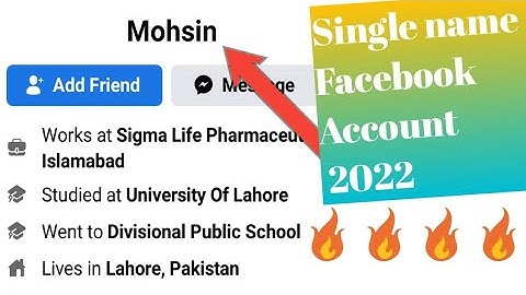 how to make single name fb account 2022 ll single name on fb method 2022 ll only single name on fb .