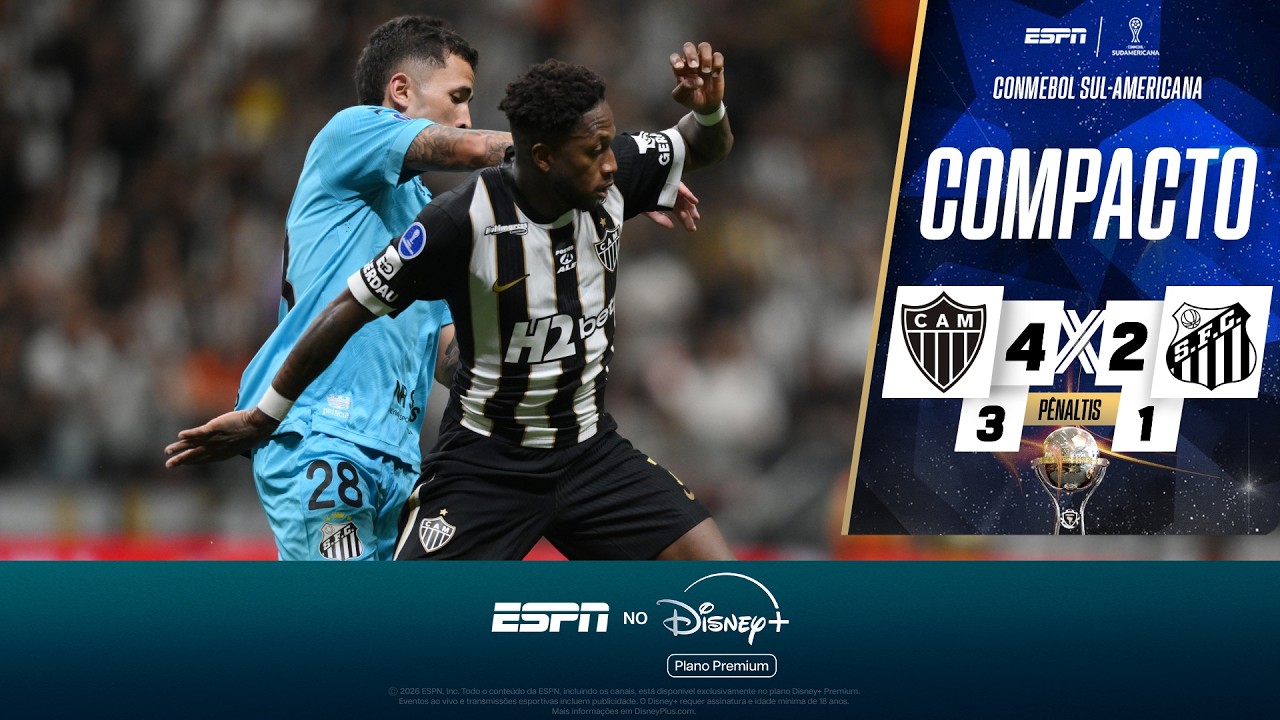 LOUCURA! 6 GOLS NA PARTIDA E PÊNALTIS! ATLÉTICO-MG ELIMINA SANTOS EM DUELO HISTÓRICO | COMPACTO