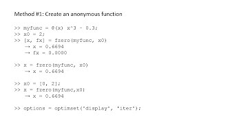 Numerical Modeling: Topic 2.6 - Solving one nonlinear equation using MATLAB