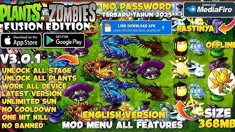 PVZ Fusion Mod Apk v3.0.1 New 2025 - Plants Vs Zombies Fusion Mod Menu Apk v3.0.1