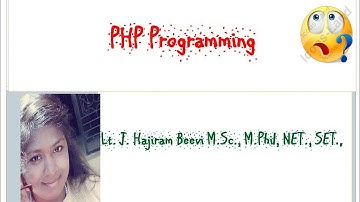 PHP Programming Multidimensional Array