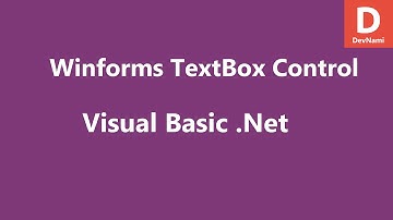 Visual Basic .Net WinForms TextBox Control