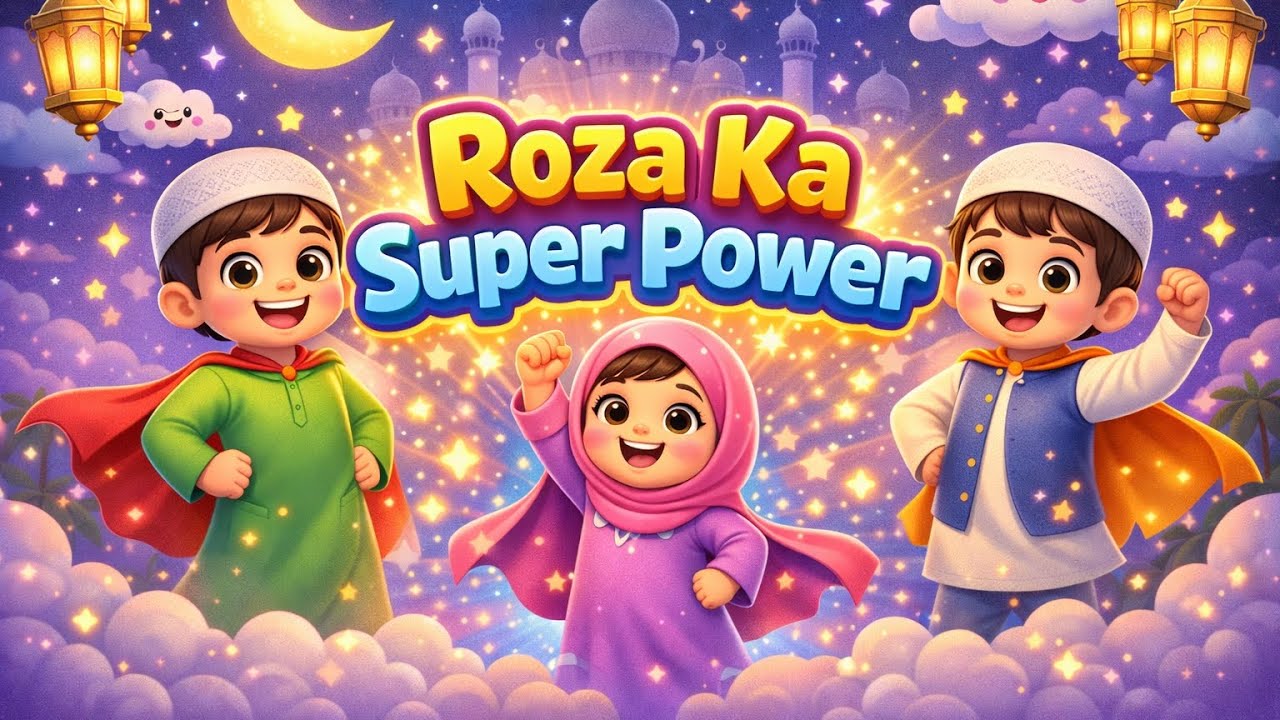 Roza Ka Super Power 💪🌙 | Ramadan Poem for Kids | Islamic Rhymes & Cartoon Nasheed