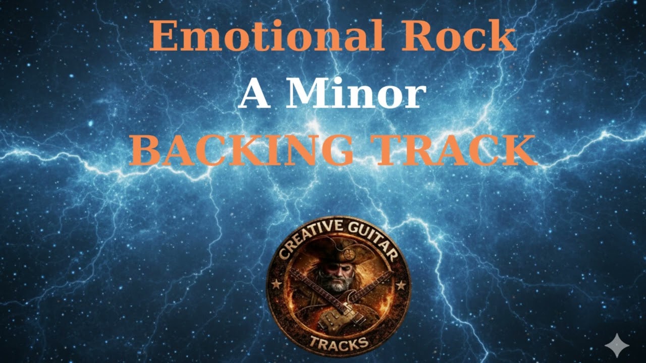 Emotional Rock Backing Track Backing Track in A Minor | Energetic Guitar Practice Track | 75BPM