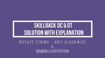 SKILLRACK DC & DT solution with explanation
