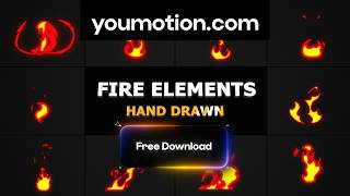 Free Cartoon Fire Elements Fire & Smoke Pack Ready For AE/PR/DR/FCPX