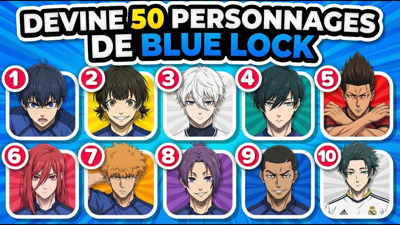Devine 50 personnages de Blue Lock en 5 secondes | Quiz Blue Lock ⚽🔥