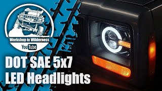 DOT SAE 5x7 LED Headlight / DRL & Turn Signal / LOYO / Jeep XJ