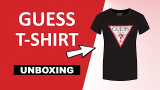 Guess Tshirt W93I0R R9I60 Black Regular Fit Unboxing 4K