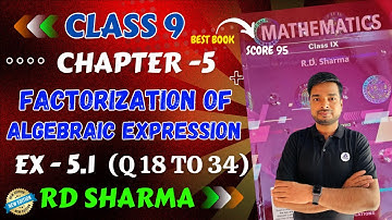 RD Sharma Class 9 Maths Chapter 5 Factorization of Algebraic Expressions Exercise 5.1 Latest Edition