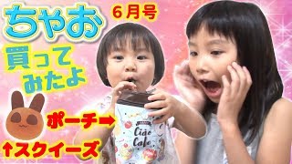 ちゃお6月号付録☆カフェちっく！タンブラーポーチ☆もっちり うさパンスクイーズ