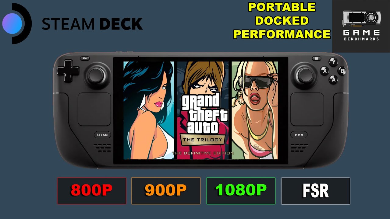 STEAM DECK GTA TRILOGY Definitive Edition 800P 900P 1080P 