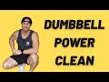 Dumbbell power clean  k squared fitness