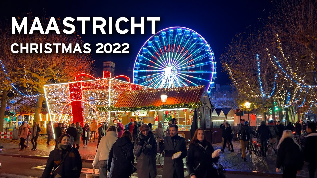 🇳🇱 Maastricht, Netherlands - Christmas Market Vrijthof 2022    [4K]