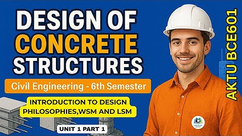 U1 P1 Design of Concrete Structure |  AKTU CIvil Engineering 6 Semester | BCE601 | #UniqueSeriese