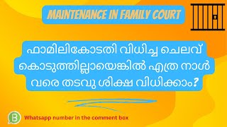 If the respondent does not pay maintenance, how long can the prison sentence be imposed?