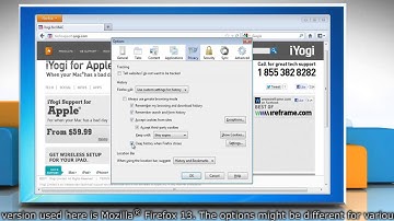 How to clear Mozilla® Firefox browsing history automatically in Windows® 7