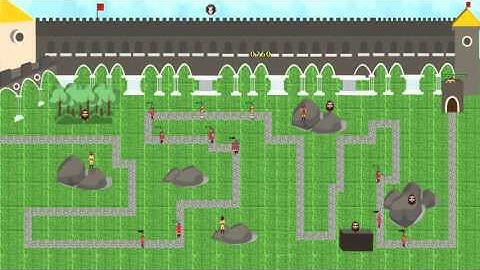 Gameplay Campus Lusitania - Simple Tower Defense Game made with Stencyl