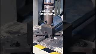 Square Tube Punching Machine Made in China #device #hardware #engineering # Hydraulic# Building