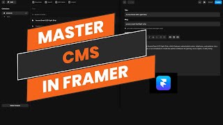 Framer CMS Tutorial for Beginners | Step-by-Step Guide