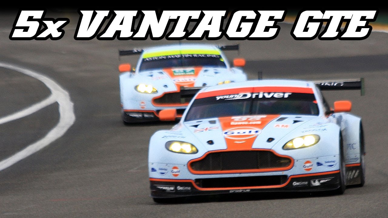 5x Aston Martin V8 Vantage GTE at WEC spa 2013