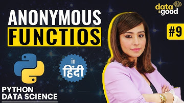 Python Anonymous/Lambda Functions in Hindi | Working with Anonymous Functions  | Python Tutorials