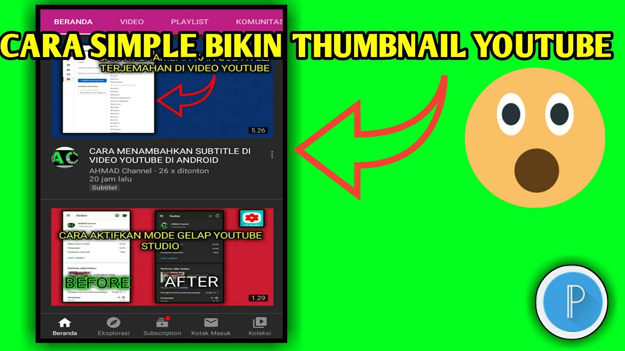 Cara Membuat Thumbnail Youtube Di Pixellab Youtube