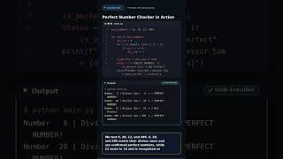Python for Beginners - Part 23: Perfect Number Checker | Learn Python from Scratch #shorts