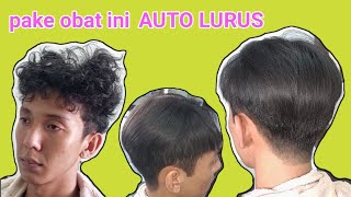 meluruskan rambut keriting pendek laki-laki