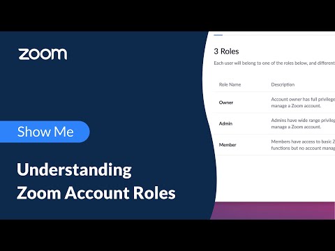 Video Understanding Zoom Account Roles - youtube