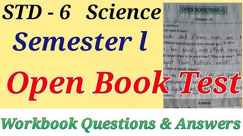 Std.6 Science Open Book Test Semester 1 Workbook Answer With Explanation Maharashtra Board