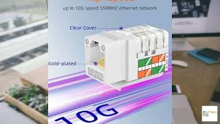 Review - Rapink RJ45 Keystone Jack Cat6 10G Support, Jacks UTP 25 Pack for Wall Plate and