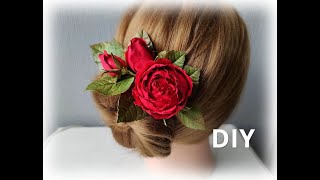 Я в восторге от этой Розы  на Заколке из Фоамирана🌸DIY / МК