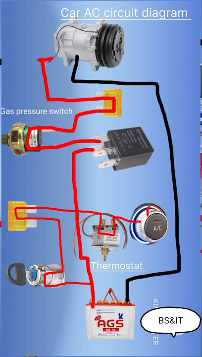 Car ac circuit diagram | Vehicle AC electric circuit diagram