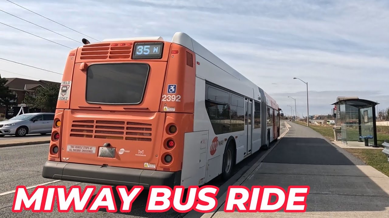 MiWay 35 Bus Ride from Kipling Station to Renforth Station