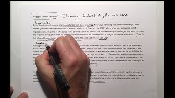 How to Skim for IELTS Reading - Van Gogh Article