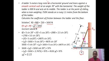 Problem on ladder friction