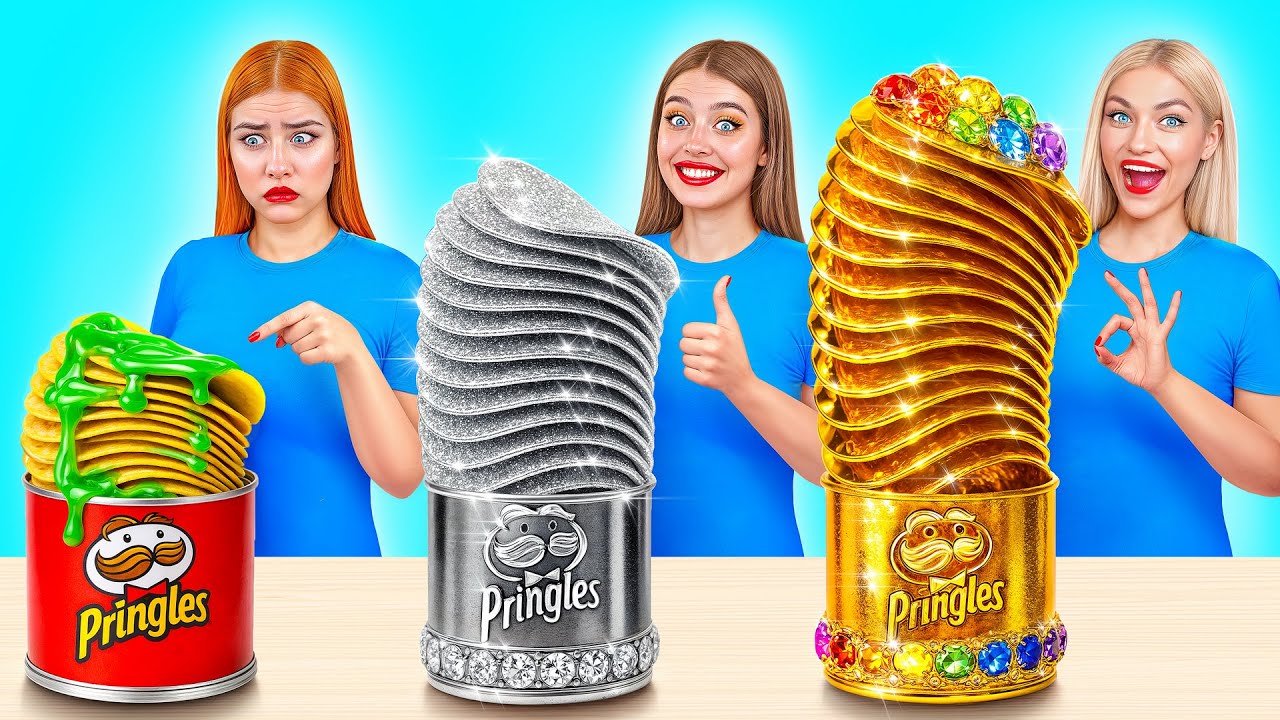 Бедная vs Богатая vs Ультра Богатая еда Челлендж | Смешные Cитуации от Candy DO