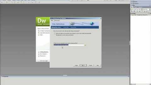 Adobe Dreamweaver CS 3,4,5, and 6 Setup - Lesson 2