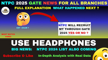 NTPC RECRUIT THROUGH GATE 2025 ? | NTPC 2024 2nd & 3rd List Expected Date | NTPC #ntpc #gate