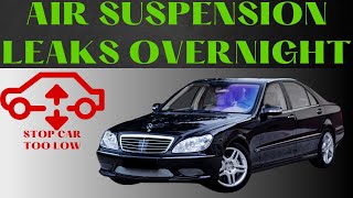 AIR SUSPENSION IS LOSING AIR OVERNIGHT (HOW TO DIAGNOSE) W220 SCLASS | Mobile Technician