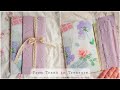 Recycled Junk Mail Travel Journal Flip Through #ASMR 🌾 Pastel Purple Planner, Scrapbook #junkjournal